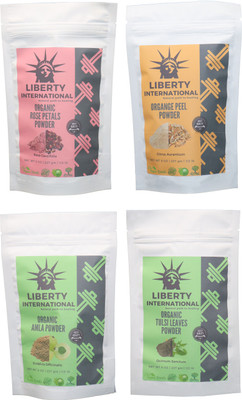 LIBERTY INTERNATIONAL Rose & Orange & Amla & Tulsi Powder ( 227 Gm Each ) For Face , Hair & Skin Care Certified C18(Set of 4)
LIBERTY INTERNATIONAL Rose & Orange & Amla & Tulsi Powder ( 227 Gm Each ) For Face , Hair & Skin Care Certified C18(Set of 4)