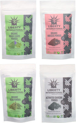 LIBERTY INTERNATIONAL Indigo & Hibiscus & Neem & Charcoal Powder ( 114 Gm Each ) For Face , Hair & Skin Care Certified C18(Set of 4)
LIBERTY INTERNATIONAL Indigo & Hibiscus & Neem & Charcoal Powder ( 114 Gm Each ) For Face , Hair & Skin Care Certified C18(Set of 4)