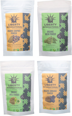 LIBERTY INTERNATIONAL Soapnut & Neem & Amla & Shikakai Powder ( 227 Gm Each ) For Face , Hair & Skin Care Certified C18(Set of 4)
LIBERTY INTERNATIONAL Soapnut & Neem & Amla & Shikakai Powder ( 227 Gm Each ) For Face , Hair & Skin Care Certified C18(Set of 4)