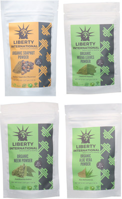 LIBERTY INTERNATIONAL Soapnut & Heena & Neem & Aloevera Powder ( 227 Gm Each ) For Face , Hair & Skin Care Certified C18(Set of 4)
LIBERTY INTERNATIONAL Soapnut & Heena & Neem & Aloevera Powder ( 227 Gm Each ) For Face , Hair & Skin Care Certified C18(Set of 4)