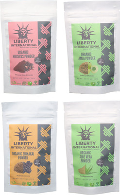 LIBERTY INTERNATIONAL Hibiscus & Amla & Shikakai & Aloevera Powder ( 114 Gm Each ) For Face , Hair & Skin Care Certified C18(Set of 4)
LIBERTY INTERNATIONAL Hibiscus & Amla & Shikakai & Aloevera Powder ( 114 Gm Each ) For Face , Hair & Skin Care Certified C18(Set of 4)