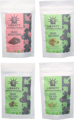 LIBERTY INTERNATIONAL Hibiscus & Amla & Tulsi & Aloevera Powder ( 114 Gm Each ) For Face , Hair & Skin Care Certified C18(Set of 4)
LIBERTY INTERNATIONAL Hibiscus & Amla & Tulsi & Aloevera Powder ( 114 Gm Each ) For Face , Hair & Skin Care Certified C18(Set of 4)