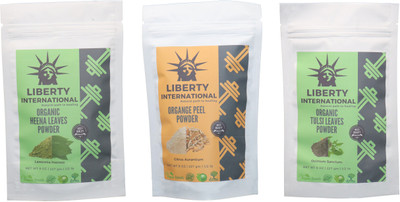 LIBERTY INTERNATIONAL Heena & Orange & Tulsi Powder ( 227 Gm Each ) For Face , Hair & Skin Care Certified C18(Set of 3)
LIBERTY INTERNATIONAL Heena & Orange & Tulsi Powder ( 227 Gm Each ) For Face , Hair & Skin Care Certified C18(Set of 3)