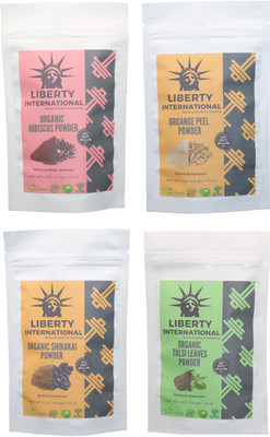 LIBERTY INTERNATIONAL Hibiscus & Orange & Shikakai & Tulsi Powder ( 114 Gm Each ) For Face , Hair & Skin Care Certified C18(Set of 4)
LIBERTY INTERNATIONAL Hibiscus & Orange & Shikakai & Tulsi Powder ( 114 Gm Each ) For Face , Hair & Skin Care Certified C18(Set of 4)