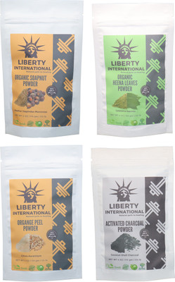 LIBERTY INTERNATIONAL Soapnut & Heena & Orange & Charcoal Powder ( 114 Gm Each ) For Face , Hair & Skin Care Certified C18(Set of 4)
LIBERTY INTERNATIONAL Soapnut & Heena & Orange & Charcoal Powder ( 114 Gm Each ) For Face , Hair & Skin Care Certified C18(Set of 4)
