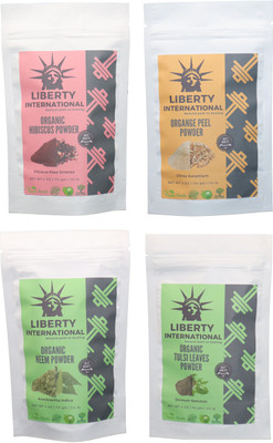 LIBERTY INTERNATIONAL Hibiscus & Orange & Neem & Tulsi Powder ( 114 Gm Each ) For Face , Hair & Skin Care Certified C18(Set of 4)
LIBERTY INTERNATIONAL Hibiscus & Orange & Neem & Tulsi Powder ( 114 Gm Each ) For Face , Hair & Skin Care Certified C18(Set of 4)