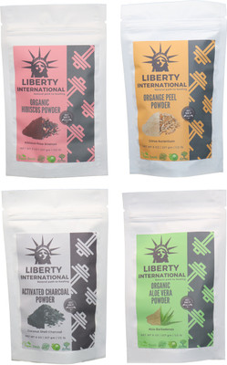 LIBERTY INTERNATIONAL Hibiscus & Orange & Charcoal & Aloevera Powder ( 227 Gm Each ) For Face , Hair & Skin Care Certified C18(Set of 4)
LIBERTY INTERNATIONAL Hibiscus & Orange & Charcoal & Aloevera Powder ( 227 Gm Each ) For Face , Hair & Skin Care Certified C18(Set of 4)