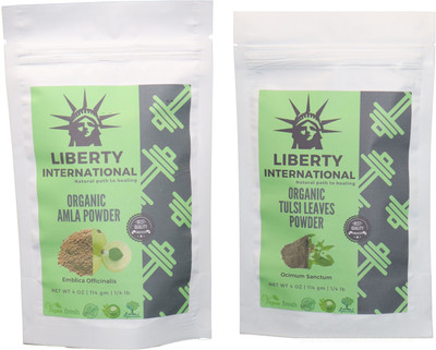 LIBERTY INTERNATIONAL Amla & Tulsi Powder ( 114 Gm Each ) For Face , Hair & Skin Care Certified C18(Set of 2)
LIBERTY INTERNATIONAL Amla & Tulsi Powder ( 114 Gm Each ) For Face , Hair & Skin Care Certified C18(Set of 2)