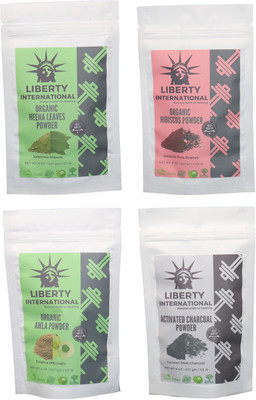 LIBERTY INTERNATIONAL Heena & Hibiscus & Amla & Charcoal Powder ( 227 Gm Each ) For Face , Hair & Skin Care Certified C18(Set of 4)
LIBERTY INTERNATIONAL Heena & Hibiscus & Amla & Charcoal Powder ( 227 Gm Each ) For Face , Hair & Skin Care Certified C18(Set of 4)