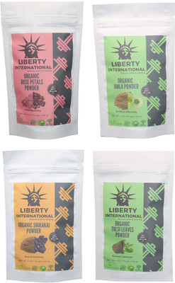 LIBERTY INTERNATIONAL Rose & Amla & Shikakai & Tulsi Powder ( 114 Gm Each ) For Face , Hair & Skin Care Certified C18(Set of 4)
LIBERTY INTERNATIONAL Rose & Amla & Shikakai & Tulsi Powder ( 114 Gm Each ) For Face , Hair & Skin Care Certified C18(Set of 4)