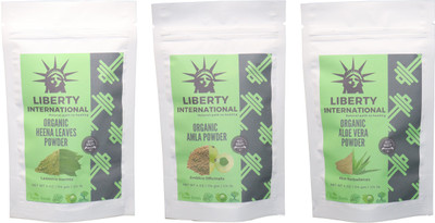 LIBERTY INTERNATIONAL Heena & Amla & Aloevera Powder ( 114 Gm Each ) For Face , Hair & Skin Care Certified C18(Set of 3)
LIBERTY INTERNATIONAL Heena & Amla & Aloevera Powder ( 114 Gm Each ) For Face , Hair & Skin Care Certified C18(Set of 3)