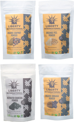 LIBERTY INTERNATIONAL Soapnut & Orange & Charcoal & Shikakai Powder ( 227 Gm Each ) For Face , Hair & Skin Care Certified C18(Set of 4)
LIBERTY INTERNATIONAL Soapnut & Orange & Charcoal & Shikakai Powder ( 227 Gm Each ) For Face , Hair & Skin Care Certified C18(Set of 4)