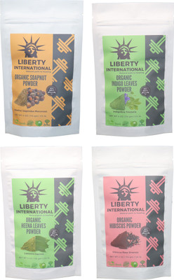 LIBERTY INTERNATIONAL Soapnut & Indigo & Heena & Hibiscus Powder ( 114 Gm Each ) For Face , Hair & Skin Care Certified C18(Set of 4)
LIBERTY INTERNATIONAL Soapnut & Indigo & Heena & Hibiscus Powder ( 114 Gm Each ) For Face , Hair & Skin Care Certified C18(Set of 4)