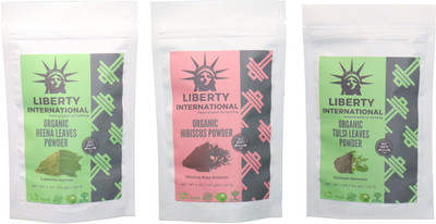 LIBERTY INTERNATIONAL Heena & Hibiscus & Tulsi Powder ( 114 Gm Each ) For Face , Hair & Skin Care Certified C18(Set of 3)
LIBERTY INTERNATIONAL Heena & Hibiscus & Tulsi Powder ( 114 Gm Each ) For Face , Hair & Skin Care Certified C18(Set of 3)