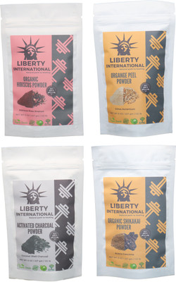 LIBERTY INTERNATIONAL Hibiscus & Orange & Charcoal & Shikakai Powder ( 227 Gm Each ) For Face , Hair & Skin Care Certified C9 912 g(Set of 4)
LIBERTY INTERNATIONAL Hibiscus & Orange & Charcoal & Shikakai Powder ( 227 Gm Each ) For Face , Hair & Skin Care Certified C9 912 g(Set of 4)
