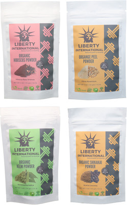 LIBERTY INTERNATIONAL Hibiscus & Orange & Neem & Shikakai Powder ( 114 Gm Each ) For Face , Hair & Skin Care Certified C18(Set of 4)
LIBERTY INTERNATIONAL Hibiscus & Orange & Neem & Shikakai Powder ( 114 Gm Each ) For Face , Hair & Skin Care Certified C18(Set of 4)