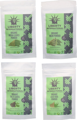 LIBERTY INTERNATIONAL Heena & Neem & Tulsi & Aloevera Powder ( 227 Gm Each ) For Face , Hair & Skin Care Certified C18(Set of 4)
LIBERTY INTERNATIONAL Heena & Neem & Tulsi & Aloevera Powder ( 227 Gm Each ) For Face , Hair & Skin Care Certified C18(Set of 4)