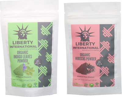 LIBERTY INTERNATIONAL Indigo & Hibiscus Powder ( 227 Gm Each ) For Face , Hair & Skin Care Certified C16(456 ml)
LIBERTY INTERNATIONAL Indigo & Hibiscus Powder ( 227 Gm Each ) For Face , Hair & Skin Care Certified C16(456 ml)