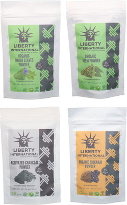 LIBERTY INTERNATIONAL Indigo & Neem & Charcoal & Shikakai Powder ( 114 Gm Each ) For Face , Hair & Skin Care Certified C18(Set of 4)
LIBERTY INTERNATIONAL Indigo & Neem & Charcoal & Shikakai Powder ( 114 Gm Each ) For Face , Hair & Skin Care Certified C18(Set of 4)