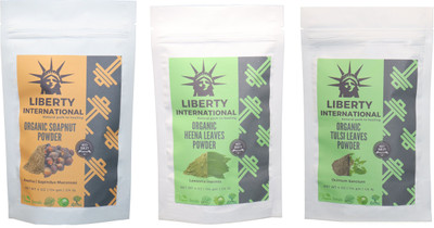 LIBERTY INTERNATIONAL Soapnut & Heena & Tulsi Powder ( 114 Gm Each ) For Face , Hair & Skin Care Certified C18(Set of 3)
LIBERTY INTERNATIONAL Soapnut & Heena & Tulsi Powder ( 114 Gm Each ) For Face , Hair & Skin Care Certified C18(Set of 3)