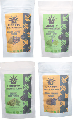 LIBERTY INTERNATIONAL Soapnut & Indigo & Neem & Shikakai Powder ( 227 Gm Each ) For Face , Hair & Skin Care Certified C18(Set of 4)
LIBERTY INTERNATIONAL Soapnut & Indigo & Neem & Shikakai Powder ( 227 Gm Each ) For Face , Hair & Skin Care Certified C18(Set of 4)
