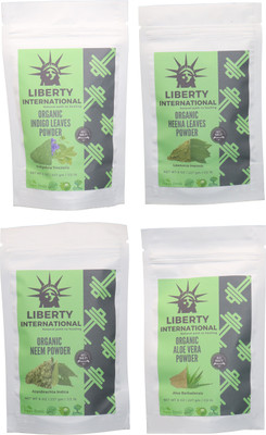 LIBERTY INTERNATIONAL Indigo & Heena & Neem & Aloevera Powder ( 227 Gm Each ) For Face , Hair & Skin Care Certified C18(Set of 4)
LIBERTY INTERNATIONAL Indigo & Heena & Neem & Aloevera Powder ( 227 Gm Each ) For Face , Hair & Skin Care Certified C18(Set of 4)