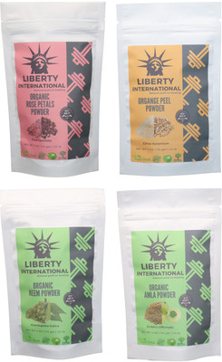 LIBERTY INTERNATIONAL Rose & Orange & Neem & Amla Powder ( 114 Gm Each ) For Face , Hair & Skin Care(Set of 4)
LIBERTY INTERNATIONAL Rose & Orange & Neem & Amla Powder ( 114 Gm Each ) For Face , Hair & Skin Care(Set of 4)