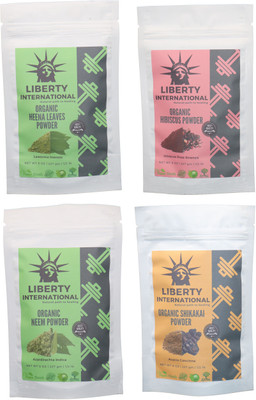 LIBERTY INTERNATIONAL Heena & Hibiscus & Neem & Shikakai Powder ( 227 Gm Each ) For Face , Hair & Skin Care Certified C18(Set of 4)
LIBERTY INTERNATIONAL Heena & Hibiscus & Neem & Shikakai Powder ( 227 Gm Each ) For Face , Hair & Skin Care Certified C18(Set of 4)