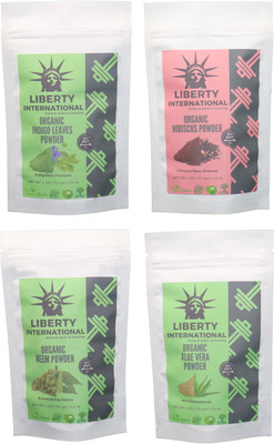 LIBERTY INTERNATIONAL Indigo & Hibiscus & Neem & Aloevera Powder ( 114 Gm Each ) For Face , Hair & Skin Care Certified C18(Set of 4)
LIBERTY INTERNATIONAL Indigo & Hibiscus & Neem & Aloevera Powder ( 114 Gm Each ) For Face , Hair & Skin Care Certified C18(Set of 4)