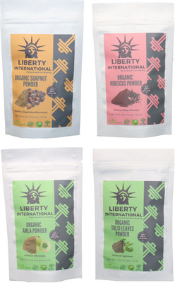 LIBERTY INTERNATIONAL Soapnut & Hibiscus & Amla & Tulsi Powder ( 114 Gm Each ) For Face , Hair & Skin Care Certified C18(Set of 4)
LIBERTY INTERNATIONAL Soapnut & Hibiscus & Amla & Tulsi Powder ( 114 Gm Each ) For Face , Hair & Skin Care Certified C18(Set of 4)
