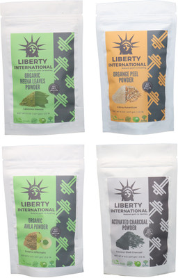 LIBERTY INTERNATIONAL Heena & Orange & Amla & Charcoal Powder ( 227 Gm Each ) For Face , Hair & Skin Care Certified C18(Set of 4)
LIBERTY INTERNATIONAL Heena & Orange & Amla & Charcoal Powder ( 227 Gm Each ) For Face , Hair & Skin Care Certified C18(Set of 4)