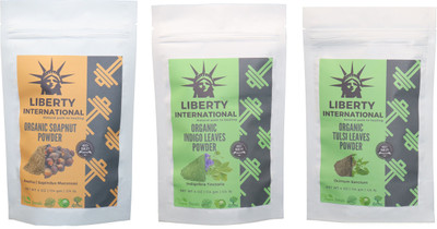 LIBERTY INTERNATIONAL Soapnut & Indigo & Tulsi Powder ( 114 Gm Each ) For Face , Hair & Skin Care Certified C18(Set of 3)
LIBERTY INTERNATIONAL Soapnut & Indigo & Tulsi Powder ( 114 Gm Each ) For Face , Hair & Skin Care Certified C18(Set of 3)