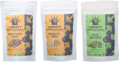 LIBERTY INTERNATIONAL Soapnut & Orange & Neem Powder ( 227 Gm Each ) For Face , Hair & Skin Care Certified C18(Set of 3)
LIBERTY INTERNATIONAL Soapnut & Orange & Neem Powder ( 227 Gm Each ) For Face , Hair & Skin Care Certified C18(Set of 3)