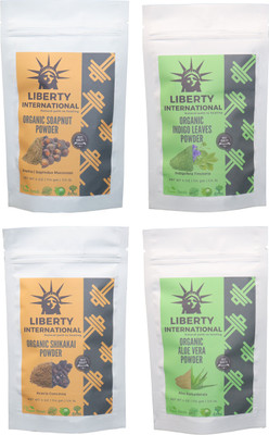 LIBERTY INTERNATIONAL Soapnut & Indigo & Shikakai & Aloevera Powder ( 114 Gm Each ) For Face , Hair & Skin Care Certified C18(Set of 4)
LIBERTY INTERNATIONAL Soapnut & Indigo & Shikakai & Aloevera Powder ( 114 Gm Each ) For Face , Hair & Skin Care Certified C18(Set of 4)