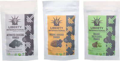 LIBERTY INTERNATIONAL Charcoal & Shikakai & Tulsi Powder ( 114 Gm Each ) For Face , Hair & Skin Care Certified C18(Set of 3)
LIBERTY INTERNATIONAL Charcoal & Shikakai & Tulsi Powder ( 114 Gm Each ) For Face , Hair & Skin Care Certified C18(Set of 3)