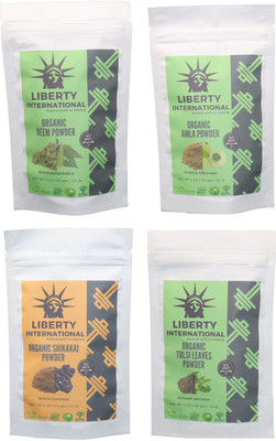 LIBERTY INTERNATIONAL Neem & Amla & Shikakai & Tulsi Powder ( 114 Gm Each ) For Face , Hair & Skin Care Certified C18(Set of 4)
LIBERTY INTERNATIONAL Neem & Amla & Shikakai & Tulsi Powder ( 114 Gm Each ) For Face , Hair & Skin Care Certified C18(Set of 4)
