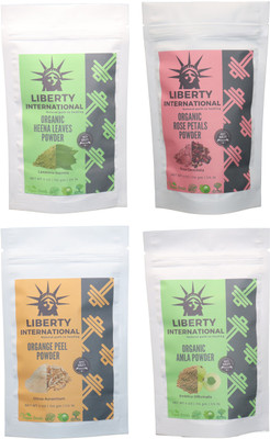LIBERTY INTERNATIONAL Heena & Rose & Orange & Amla Powder ( 114 Gm Each ) For Face , Hair & Skin Care Certified C18(Set of 4)
LIBERTY INTERNATIONAL Heena & Rose & Orange & Amla Powder ( 114 Gm Each ) For Face , Hair & Skin Care Certified C18(Set of 4)