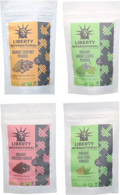 LIBERTY INTERNATIONAL Soapnut & Indigo & Hibiscus & Aloevera Powder ( 227 Gm Each ) For Face , Hair & Skin Care Certified C18(Set of 4)
LIBERTY INTERNATIONAL Soapnut & Indigo & Hibiscus & Aloevera Powder ( 227 Gm Each ) For Face , Hair & Skin Care Certified C18(Set of 4)