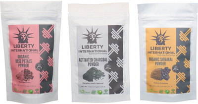 LIBERTY INTERNATIONAL Rose & Charcoal & Shikakai Powder ( 114 Gm Each ) For Face , Hair & Skin Care Certified C18(Set of 3)
LIBERTY INTERNATIONAL Rose & Charcoal & Shikakai Powder ( 114 Gm Each ) For Face , Hair & Skin Care Certified C18(Set of 3)