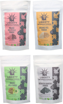 LIBERTY INTERNATIONAL Rose & Orange & Amla & Charcoal Powder ( 227 Gm Each ) For Face , Hair & Skin Care Certified C18(Set of 4)
LIBERTY INTERNATIONAL Rose & Orange & Amla & Charcoal Powder ( 227 Gm Each ) For Face , Hair & Skin Care Certified C18(Set of 4)
