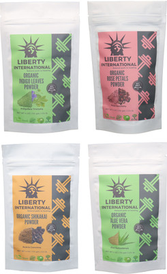 LIBERTY INTERNATIONAL Indigo & Rose & Shikakai & Aloevera Powder ( 114 Gm Each ) For Face , Hair & Skin Care Certified C18(Set of 4)
LIBERTY INTERNATIONAL Indigo & Rose & Shikakai & Aloevera Powder ( 114 Gm Each ) For Face , Hair & Skin Care Certified C18(Set of 4)