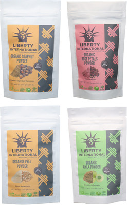 LIBERTY INTERNATIONAL Soapnut & Rose & Orange & Amla Powder ( 114 Gm Each ) For Face , Hair & Skin Care Certified C18(Set of 4)
LIBERTY INTERNATIONAL Soapnut & Rose & Orange & Amla Powder ( 114 Gm Each ) For Face , Hair & Skin Care Certified C18(Set of 4)