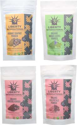 LIBERTY INTERNATIONAL Soapnut & Indigo & Hibiscus & Rose Powder ( 227 Gm Each ) For Face , Hair & Skin Care Certified C18(Set of 4)
LIBERTY INTERNATIONAL Soapnut & Indigo & Hibiscus & Rose Powder ( 227 Gm Each ) For Face , Hair & Skin Care Certified C18(Set of 4)