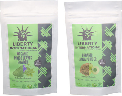 LIBERTY INTERNATIONAL Indigo & Amla Powder ( 114 Gm Each ) For Face , Hair & Skin Care Certified C18(Set of 2)
LIBERTY INTERNATIONAL Indigo & Amla Powder ( 114 Gm Each ) For Face , Hair & Skin Care Certified C18(Set of 2)
