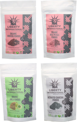 LIBERTY INTERNATIONAL Hibiscus & Rose & Amla & Charcoal Powder ( 227 Gm Each ) For Face , Hair & Skin Care Certified C18(Set of 4)
LIBERTY INTERNATIONAL Hibiscus & Rose & Amla & Charcoal Powder ( 227 Gm Each ) For Face , Hair & Skin Care Certified C18(Set of 4)