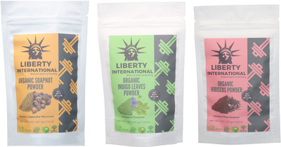 LIBERTY INTERNATIONAL Soapnut & Indigo & Hibiscus Powder ( 227 Gm Each ) For Face , Hair & Skin Care Certified C18(Set of 3)
LIBERTY INTERNATIONAL Soapnut & Indigo & Hibiscus Powder ( 227 Gm Each ) For Face , Hair & Skin Care Certified C18(Set of 3)