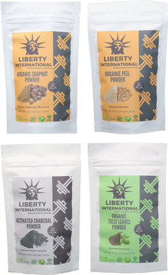 LIBERTY INTERNATIONAL Soapnut & Orange & Charcoal & Tulsi Powder ( 227 Gm Each ) For Face , Hair & Skin Care Certified C9 912 g(Set of 4)
LIBERTY INTERNATIONAL Soapnut & Orange & Charcoal & Tulsi Powder ( 227 Gm Each ) For Face , Hair & Skin Care Certified C9 912 g(Set of 4)