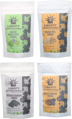 LIBERTY INTERNATIONAL Indigo & Orange & Charcoal & Shikakai Powder ( 227 Gm Each ) For Face , Hair & Skin Care Certified C18(Set of 4)
LIBERTY INTERNATIONAL Indigo & Orange & Charcoal & Shikakai Powder ( 227 Gm Each ) For Face , Hair & Skin Care Certified C18(Set of 4)