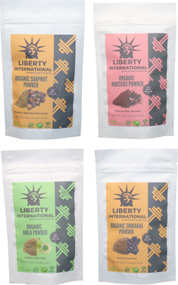 LIBERTY INTERNATIONAL Soapnut & Hibiscus & Amla & Shikakai Powder ( 114 Gm Each ) For Face , Hair & Skin Care Certified C18(Set of 4)
LIBERTY INTERNATIONAL Soapnut & Hibiscus & Amla & Shikakai Powder ( 114 Gm Each ) For Face , Hair & Skin Care Certified C18(Set of 4)
