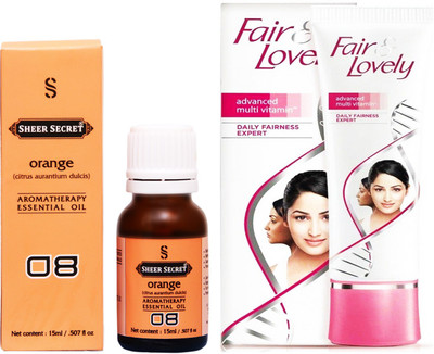 Sheer Secret Orange Essential Oil 15 ml and Fair & Lovely Advance Multi Vitamin Cream 80 Grams(Set of 2)
Sheer Secret Orange Essential Oil 15 ml and Fair & Lovely Advance Multi Vitamin Cream 80 Grams(Set of 2)
